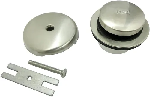 Vista 4 de Kingston Brass DTT5302A7 Kit de drenaje de bañera Easy Touch con activación por toque del pie, latón cepillado Cobrizo cepillado
