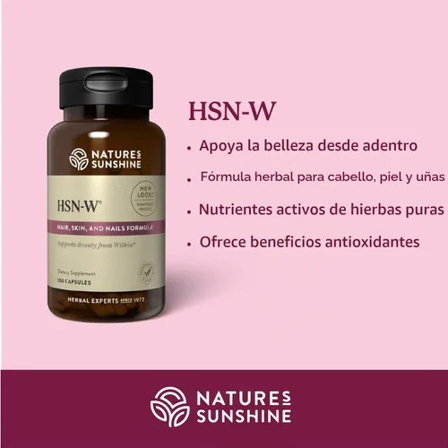 Vista 2 de Nature's Sunshine HSN-W, 100 Cápsulas