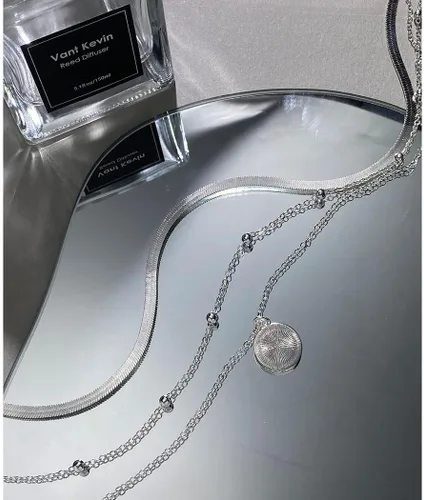 Vista 3 de Shegirl Layered Necklace Silver Pendant Necklaces Fashion Necklaces Jewelry for Women and Girls
