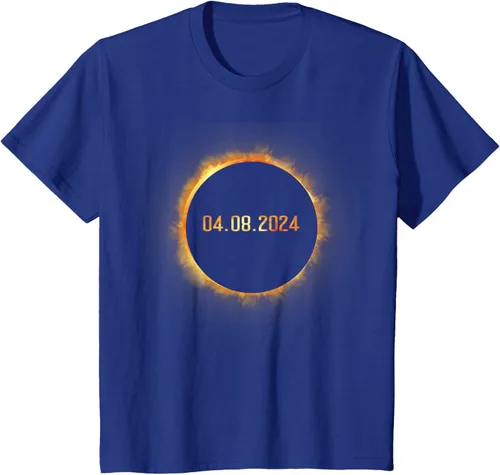 Vista 46 de Totality 04.08.24 Total Solar Eclipse 8 de abril de 2024 Eclipse Camiseta, Negro, S