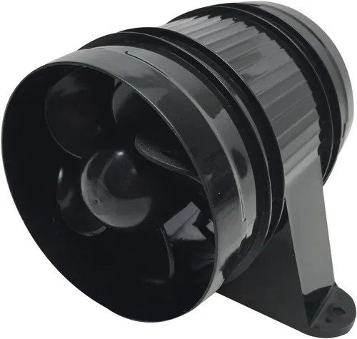 Vista 4 de Pactrade Marine Turbo - Ventilador en línea – Ventilador en línea de 4 pulgadas (negro/blanco) – 200 CFM, 12 V CC – Compacto e impermeable soplador