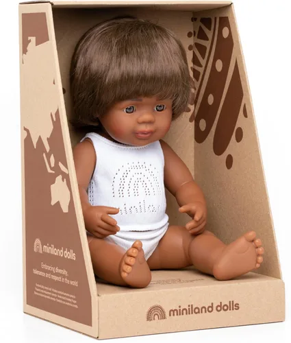 Vista 13 de Miniland Muñeca Niño Asiático 15'' (Caja) - Hecho en España, Anatómicamente Correcto, Calidad