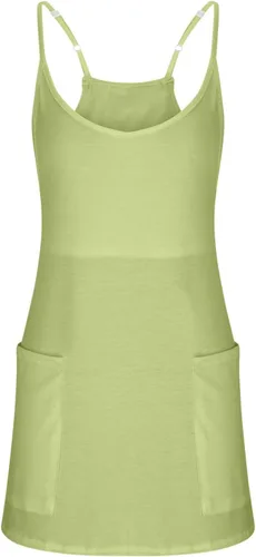 Vista 8 de Conjunto de 2 piezas para mujer, casual, verano, sin mangas, mini vestidos con pantalones cortos incorporados, mamelucos sexys