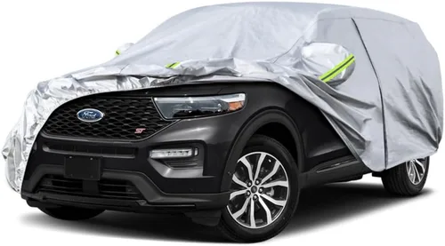 Vista 146 de KouKou Funda impermeable para automóvil SUV adecuada para BMW X1 de 2009 a 2025, 7 capas a prueba de viento para todo tipo de clima, cubierta