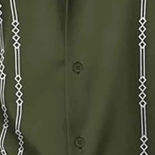 Vista 6 de Camisa de guayabera cubana para hombre, camisa de manga corta con botones, camisas hawaianas casuales de verano, camisas de playa para vacaciones