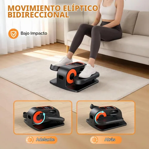 Vista 6 de Under Desk Elliptical, Elliptical Leg Exerciser for Seniors, Home Portable Elliptical with Remote Control and 12 Adjustable Speeds, Electric Seated