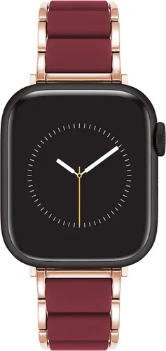 Vista 13 de Anne Klein Silicone Adjustable Bracelet for Apple Watch Negro/Oro rosa