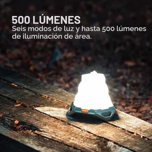 Vista 3 de NEBO Galileo - Linterna plegable de aire, 6 modos de luz, duradera, potente linterna con gancho para colgar para acampar y uso al aire libre, 500