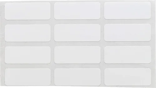 Vista 2 de Brady THT-3-423-10 Etiqueta imprimible de transferencia térmica blanca con acabado brillante, 1 pulgada de ancho x 0.375 pulgadas de alto, poliéster