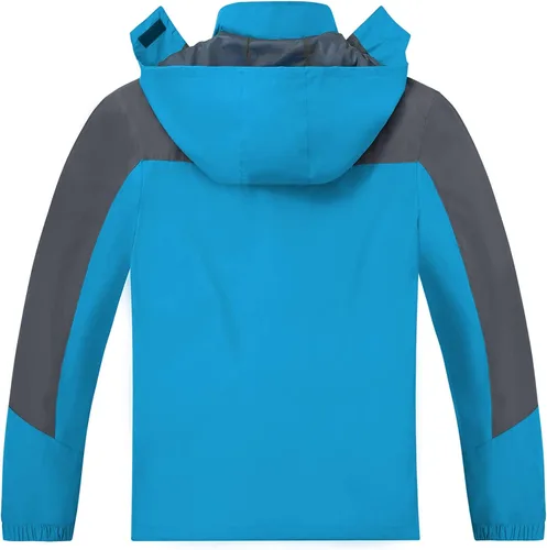 Vista 2 de Chamarras impermeables para mujer, con capucha, ligera, rompevientos para senderismo, al aire libre