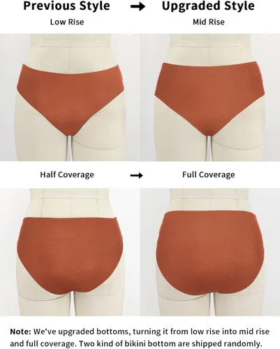 Vista 5 de SuperPrity Traje de baño tankini de 3 piezas para mujer, con cuello halter, control de abdomen y falda inferior de bikini