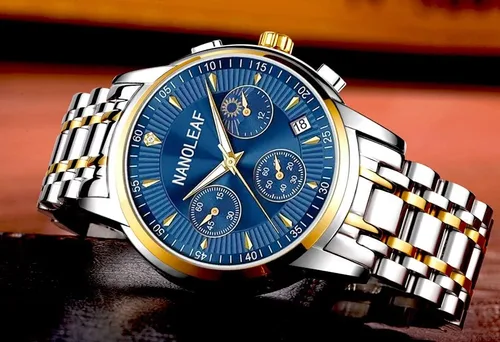 Vista 3 de Reloj de pulsera de moda para hombre, impermeable, luminoso, con fecha, de acero inoxidable, clásico, para hombre