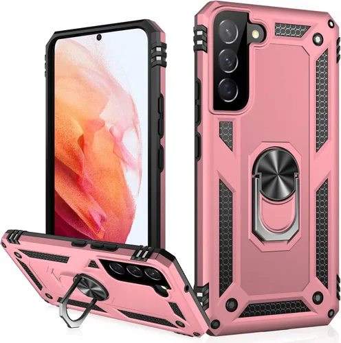 Vista 27 de IKAZZ Funda para Galaxy S21, Grado Militar Resistente a Golpes de Servicio Pesado Cubierta Protectora para Teléfono Pasa Prueba de Caída de 16 pies