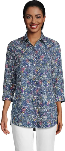 Vista 2 de Lands' End Camiseta tipo túnica de manga 34 sin hierro para mujer