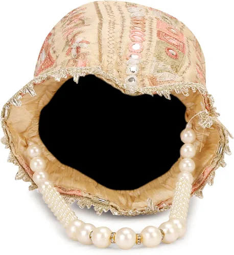 Vista 6 de Bolsos de Potli de las mujeres étnicas indias para la función de la boda y del partido
