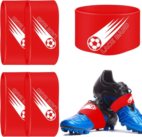 Vista 8 de Patelai 4 piezas de cubierta de cordón para tacos de fútbol, banda de zapato de fútbol, cubierta de zapato de fútbol, bandas de taco de fútbol