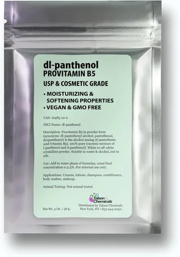 Vista 6 de Provitamina B5 en polvo dl-pantenol DIY pantenol solución de pantenol y pantenol para el cabello y la piel hidratante (1 onza / 0.99 oz)