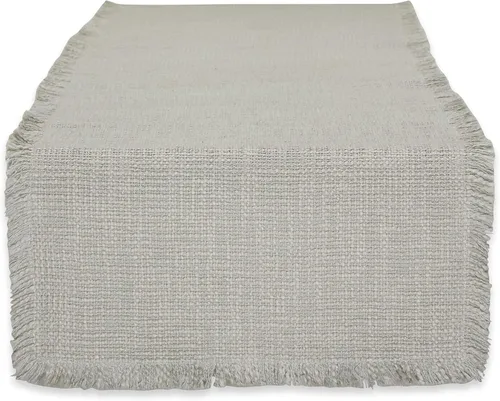 Vista 9 de DII Colección de mesa de lino, lavable a máquina, camino de mesa, 14.5x72, arándano