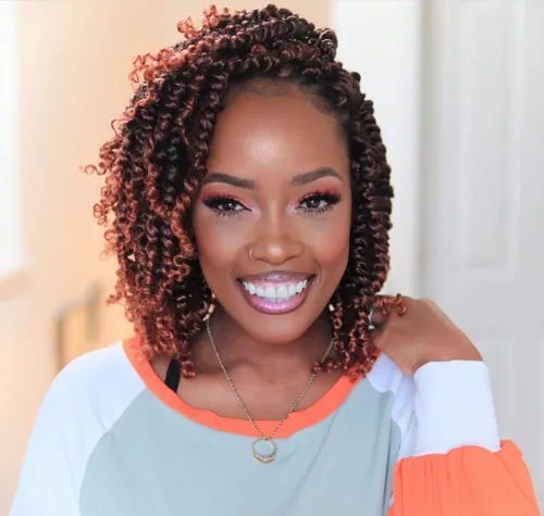 Vista 23 de TOYOTRESS Tiana Passion Twist Hair – 6 pulgadas, 2 piezas de trenzas de ganchillo pretrenzadas color negro natural, extensiones de cabello sintético