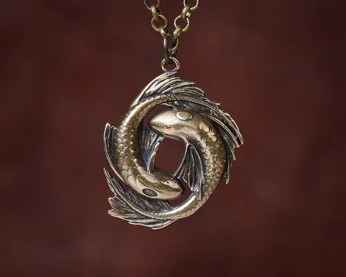 Vista 52 de Collar Yin Yang para hombre, joyería colgante de alta calidad de aspecto antiguo, regalos de Yin Yang, joyería vikinga para hombres