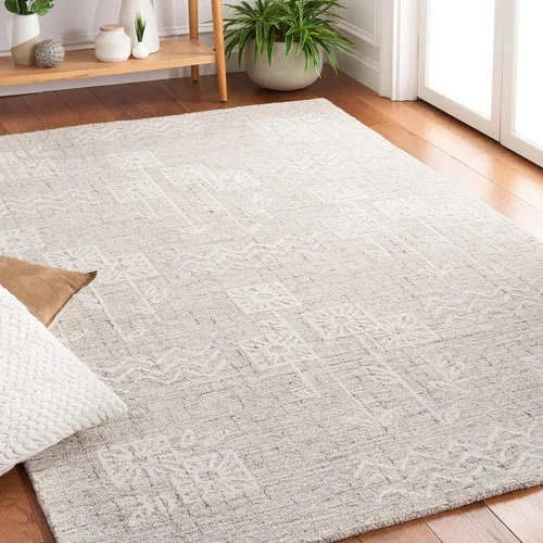 Vista 15 de SAFAVIEH Metro Collection - Alfombra de pasillo de 2 pies 3 pulgadas x 9 pies, beige y marfil, lana floral hecha a mano, ideal para zonas de alto