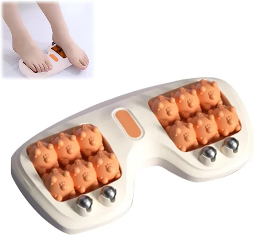 Vista 8 de Rodillo portátil de masaje de doble pie, alivio de la fascitis plantar, terapia de acupresión de doble pie para aliviar el estrés y mejorar la Verde