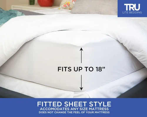 Vista 6 de TRU Lite Bedding Protector de colchón impermeable, funda de cama, funda de colchón suave y transpirable, protección contra manchas y olores