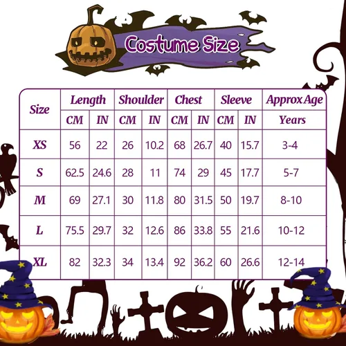 Vista 7 de Kitimi Light Up Witch Costume for Girls, Carnival Girls Witch Costume, Kids Toddler Witch Costume, Witch Costume for Party