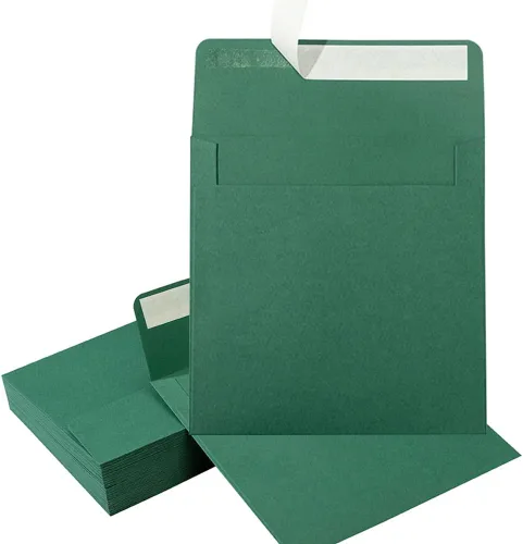 Vista 8 de Paquete de 50 sobres cuadrados autosellantes coloridos de 6 x 6 pulgadas para bodas, invitaciones de fiesta, tarjetas de felicitación, anuncios