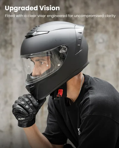 Vista 3 de ILM - Cascos de motocicleta de cara completa para hombres y mujeres, para deportes motorizados, moto, calle, carreras, aprobados por DOT