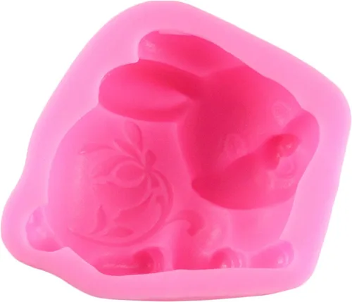 Vista 3 de Mujiang Pastel de conejo de Pascua que decora moldes de silicona para fondant de chocolate de azúcar