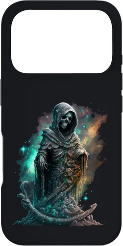 Vista 30 de Santa Muerte - Carcasa para iPhone 17, diseño de folklore mexicano