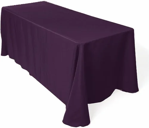 Vista 13 de ADD&SHIP Mantel rectangular (90 x 120 pulgadas) de largo, poliéster, reutilizable, para fiestas, eventos, banquetes, Acción de Gracias, Navidad