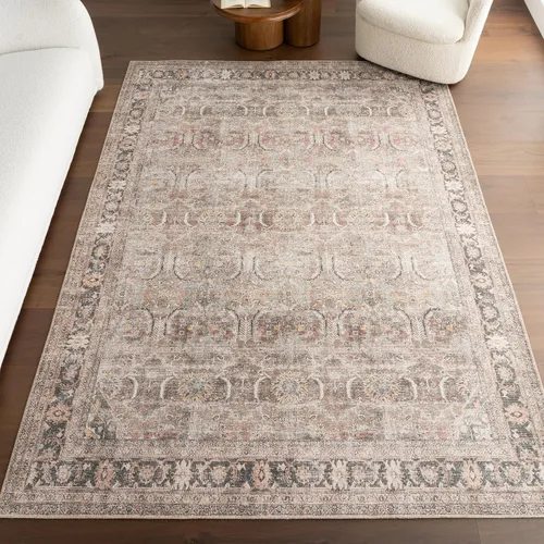 Vista 22 de nuLOOM Aether - Alfombra de área con medallón marrón, 8 x 10 pies Éter Marrón
