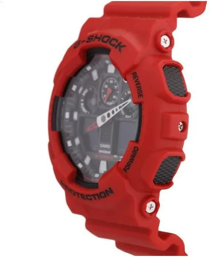 Vista 3 de Casio Mens Quartz Watch with Plastic Strap Model GA-100B-4AER