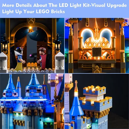 Vista 7 de LocoLee Kit de luz LED compatible con LEGO Castle, versión musical mejorada, juego de iluminación creativa, accesorios compatibles con LEGO Ideas