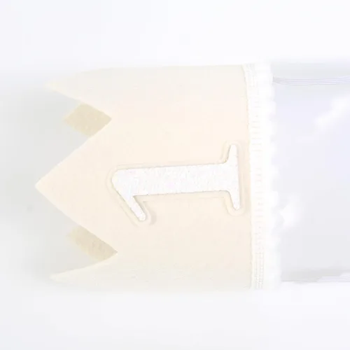Vista 8 de Sombrero de corona boho para primer cumpleaños, decoraciones naturales, accesorios para fotos de pastel blanco lechoso