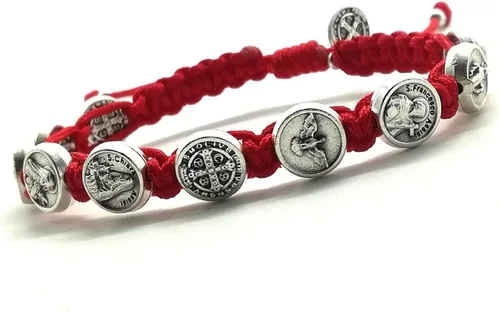Vista 2 de Pulsera de San Antonio Francisco Benedicto Escapular Milagrosa Medalla Espíritu Santo