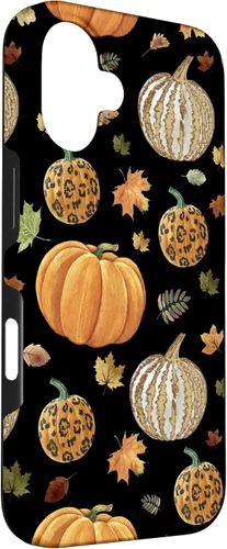 Vista 3 de iPhone 16 Falling leaves Autumn and Pumpkin Happy Fall Phone Case