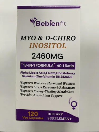 Vista 2 de 13-en-1 Myo Inositol & D-Chiro Inositol para Mujeres con PCOS, Equilibrio Hormonal, 2460mg-Relación 40:1, Salud Ovárica y Apoyo al Ciclo Suplemento