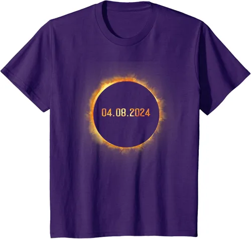 Vista 23 de Totality 04.08.24 Total Solar Eclipse 8 de abril de 2024 Eclipse Camiseta, Negro, S