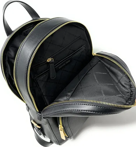 Vista 6 de Michael Kors Jaycee Medium Logo Backpack (Black)