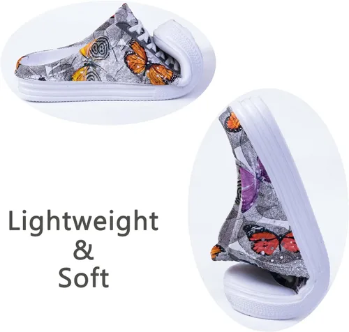 Vista 3 de CERYTHRINA Zapatos de jardín, zuecos de secado rápido, pantuflas para caminar, ligeras, para la lluvia, playa, verano, piscina, zapatos de agua