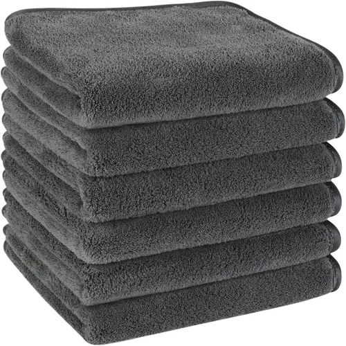 Vista 31 de KinHwa Toallas de mano de microfibra para baño, toallas faciales suaves y absorbentes, toallas de mano grises para baño, paños de lavado para spa
