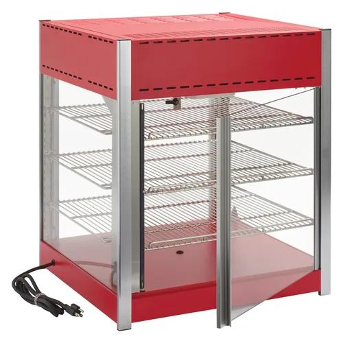 Vista 4 de Winco EDM-1PT Calentador de alimentos calentado y humificado giratorio con puertas dobles, 18