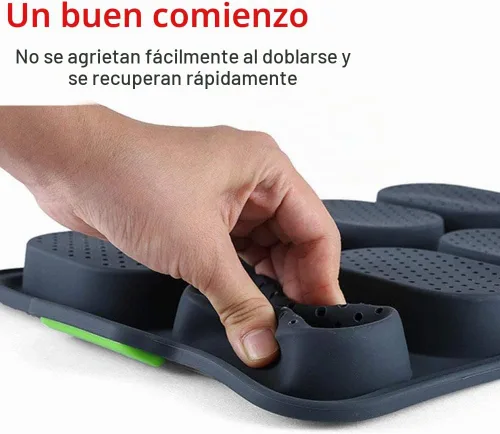 Vista 4 de Sartén de silicona para baguette, antiadherente, sin BPA, gris, 12 x 2.5 x 2.5 pulgadas