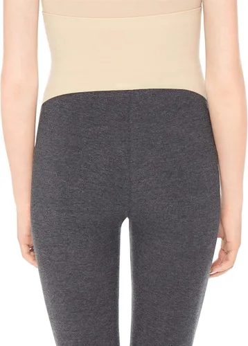 Vista 4 de Motherhood Maternity - Leggings elásticos esenciales para mujer, ajuste secreto sobre el vientre, longitud completa y cortos XS-3X, paquetes de 1 y 2