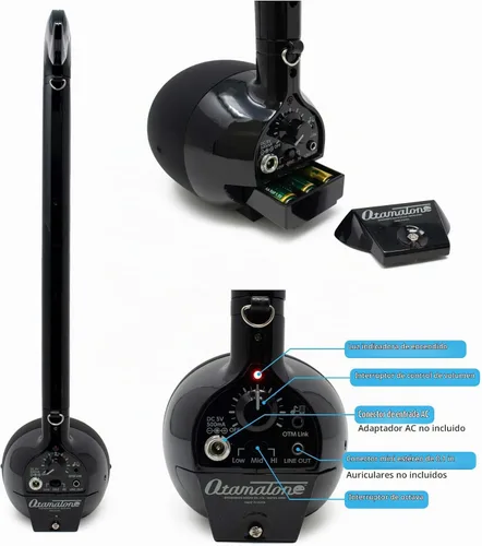 Vista 5 de Otamatone from maywa Denki Digital, normal e inglés (Negro)