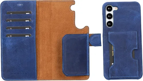 Vista 151 de Venito Florence - Funda de piel compatible con Samsung Galaxy S9, extra segura con bloqueo RFID, cartera desmontable para teléfono (gris decolorado)