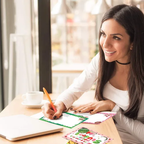 Vista 3 de Outus Thinking of You - Postales escolares con detalles de inspiración motivacional para que los profesores las envíen a los estudiantes, 9 estilos